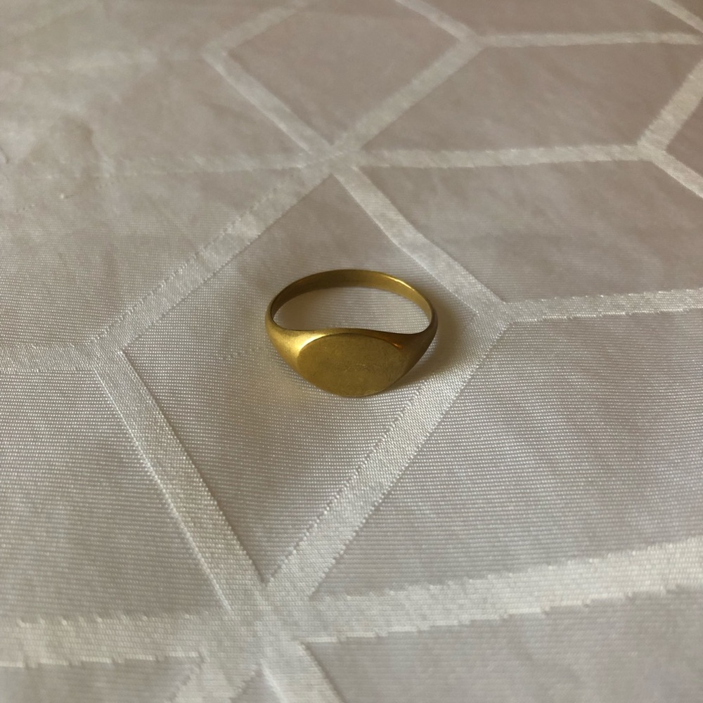 Nisolo Brass Signet Ring Size 8